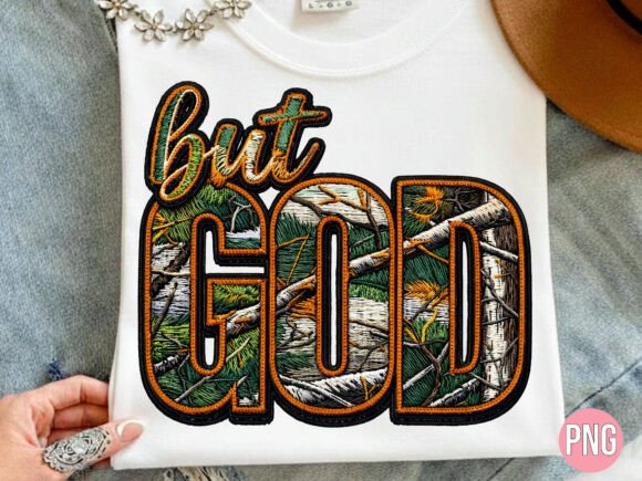 But God Camo PNG for T-Shirt Designs