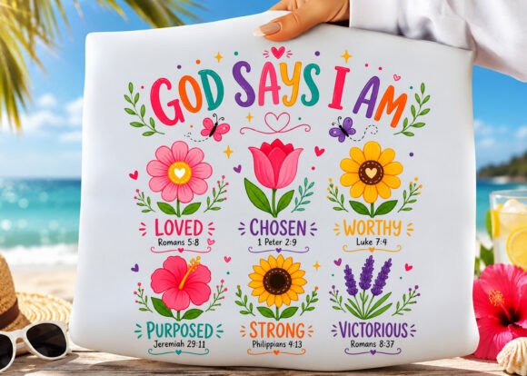 Christian Faith Bible Verse God Says PNG T-Shirt Designs