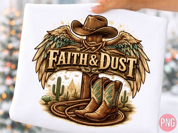 Christian Faith & Western Cowboy PNG T-Shirt Designs