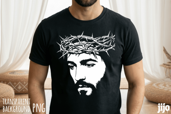 Christian Jesus Crown Thorns PNG for T-Shirt Designs