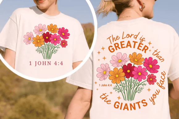 Christian PNG: “The Lord Is Greater” T-Shirt Designs