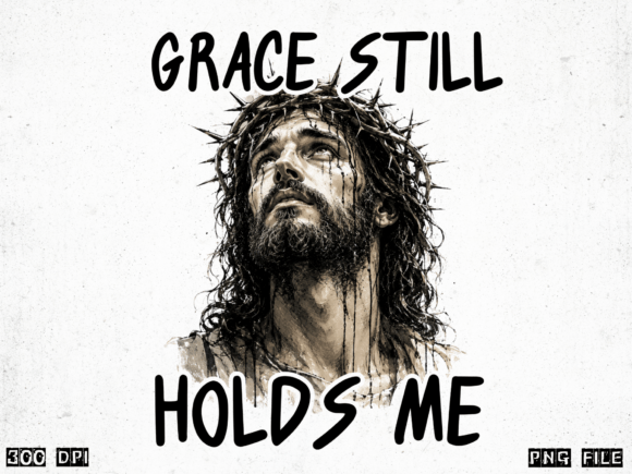Grace Still Holds Me PNG: Vintage Jesus T-Shirt Designs