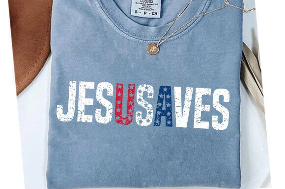 Jesus Saves USA SVG & Christian PNG for T-Shirt Designs