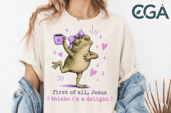 Jesus Thinks I’m a Delight Frog PNG — T-Shirt Designs