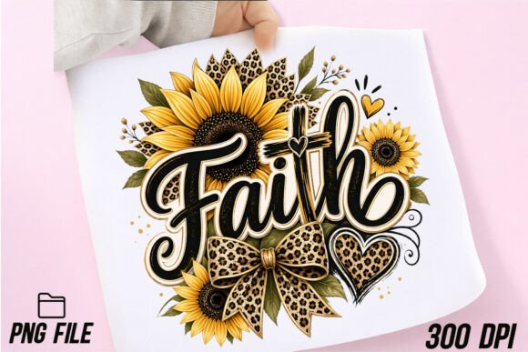 Leopard Faith Sunflower Christian PNG