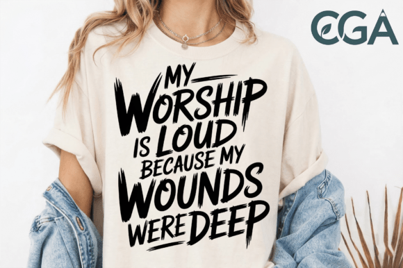 My Worship is Loud Christian PNG T-Shirt Designs