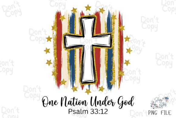 Patriotic Christian 4th of July USA PNG T-Shirt Designs